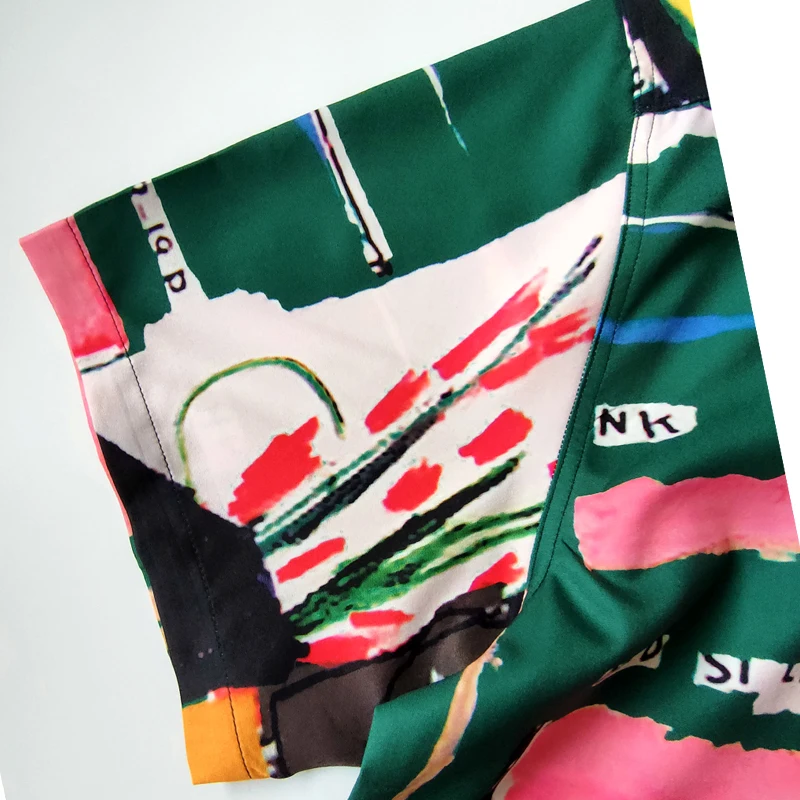 WACKO MARIA Hawaii Shirt Graffiti Printing Men Women 1:1 Green Casual WACKO MARIA Shirts