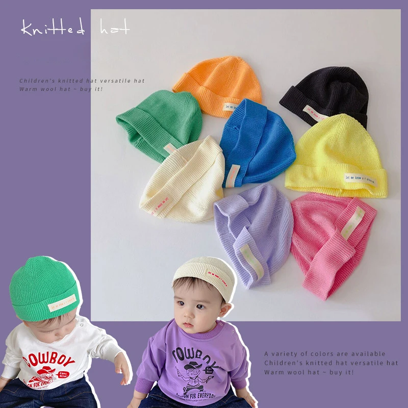 

Cream Color Baby Knitted Hat Wool Lightweight Casual Style Newborn Hat Baby Turban Newborn Photography Hat Circumference 45-51cm