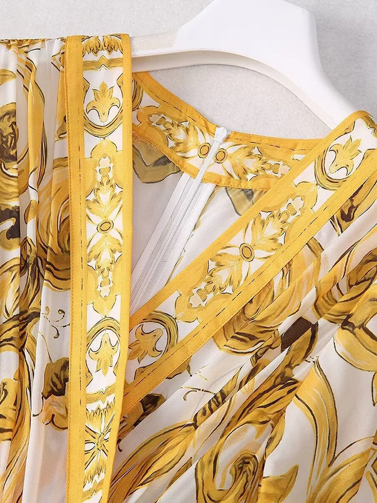 Женское дизайнерское длинное платье AELESEEN с рукавами летучая мышь и V-образным