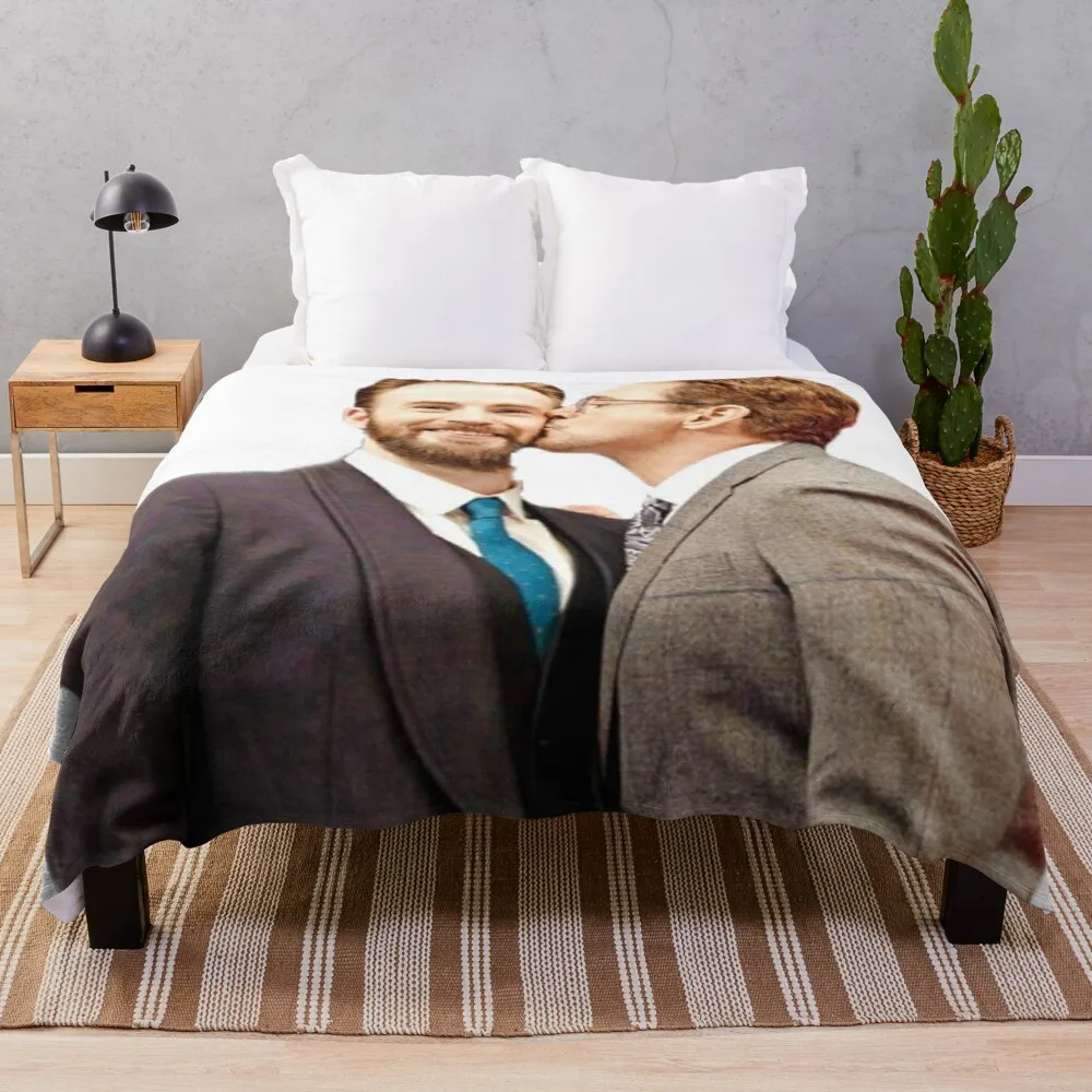 

Одеяло RDJ & ChrisEvansKiss, двустороннее одеяло, одеяло с мехом, Роскошное дизайнерское одеяло, Флисовое одеяло