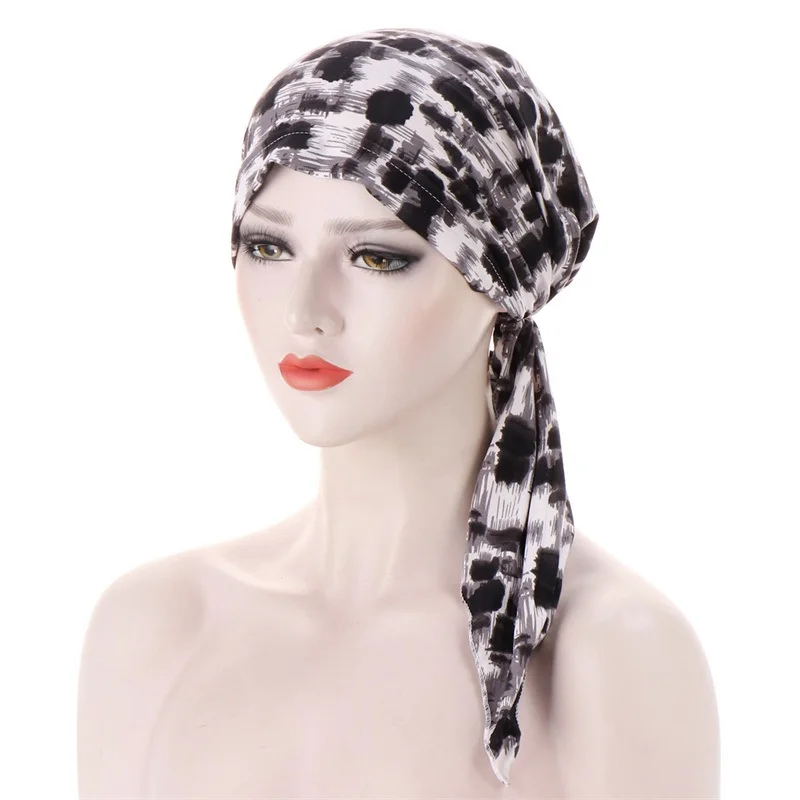 

Cloth Pullover Tail Cap Muslim Hooded Cap Flower Small Hat Spot Curved Two