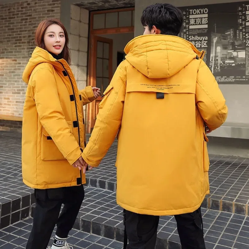 2022 New Casual Lovers Down Jacket In The Long Cargo Winter Coat Handsome Men and Beautiful Women Jackets for Men  Jackets for