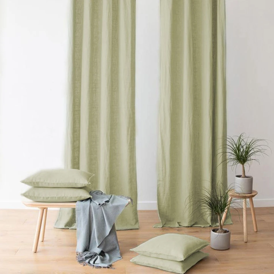 

Льняные шторы 100% для окна