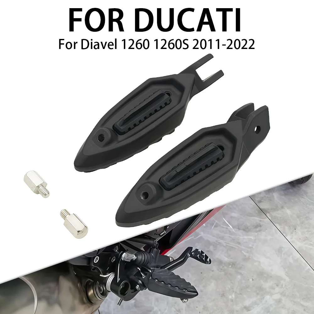 Фото Для DUCATI Diavel 1260 1260S Diavel 1200 1200S Diavel Carbon 2011-2022 мотоциклетная передняя подставка для ног, подножки, педали, подножки №1