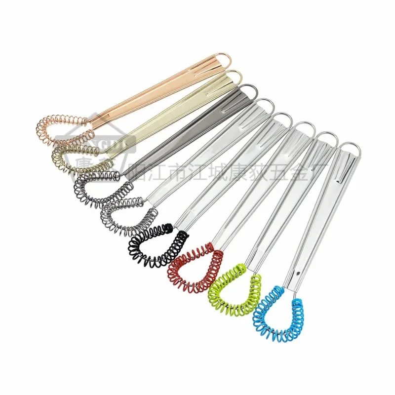 1 шт. волшебный ручной пружинный венчик из нержавеющей стали миниатюрный