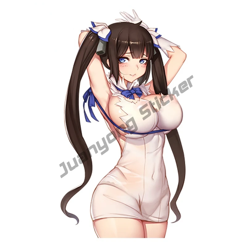 Мультяшные аниме Граффити Девушка автомобильные наклейки DanMachi - Hestia бампер милые