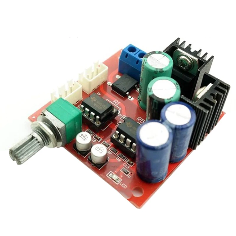 

NE5532 Dual Op-Amp Preamp Stereo Audio Preamplifier Module Adjustable Magnification Dual AC 10-16V