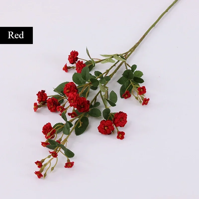 

Искусственная шелковая многоголовая роза 75 см