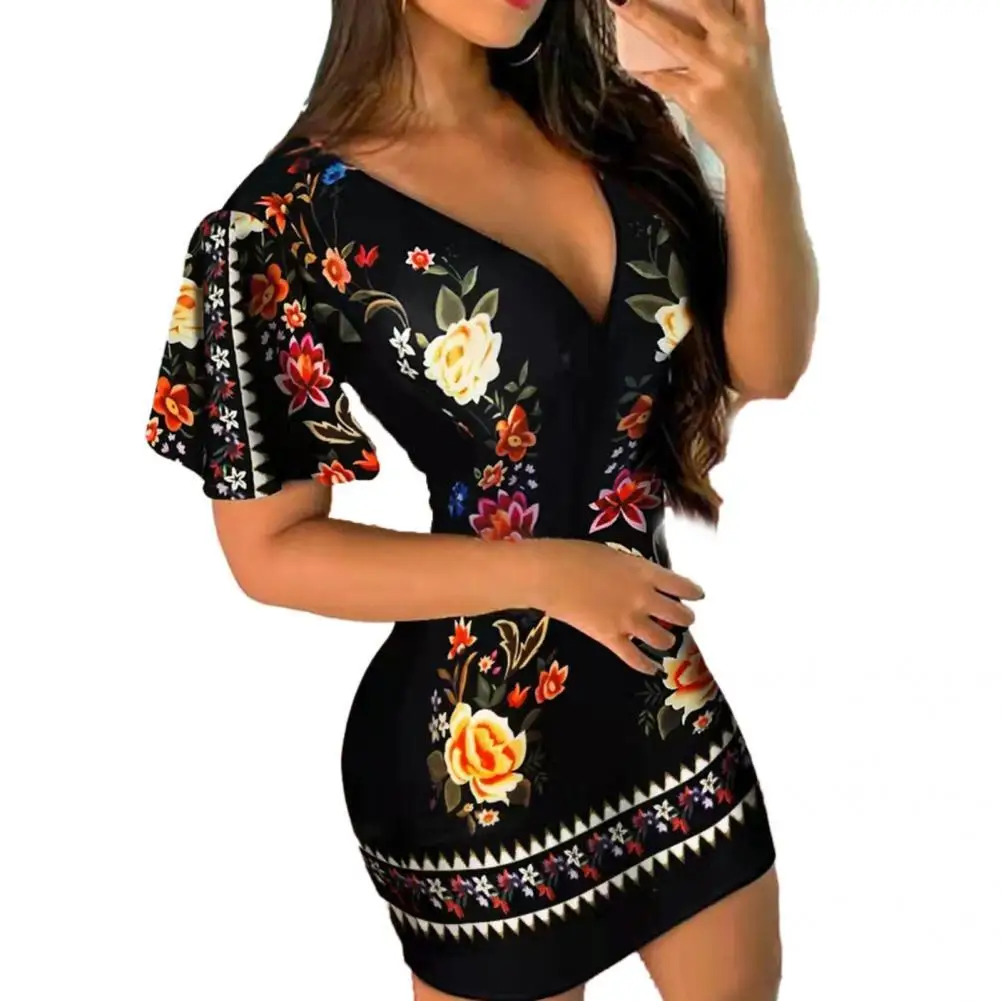 

Comfy Popular Sexy Skinny Short Dress Breathable Mini Dress Trendy Female Clothes