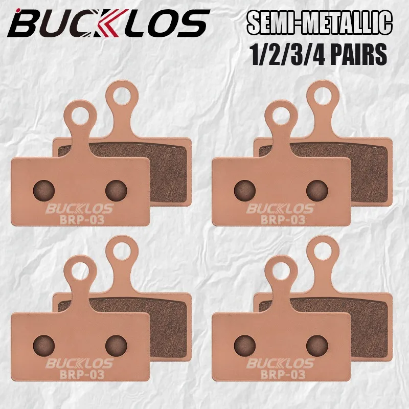 Фото Тормозные колодки BUCKLOS из спеченного металла для велосипедов, совместимые с гидравлическими тормозами SHIMANO F01A, F03C, G01A, G01S, G02A, G03C, для MTB №1