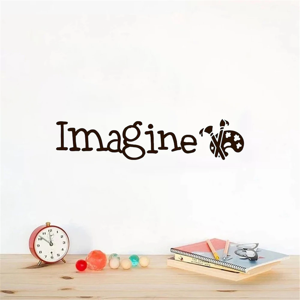 

Wall Stickers Imagine Craft Room Artist Decals Removable Vinyl Murals Craftroom Classroom Studio Bedroom Decor Poster HJ1606