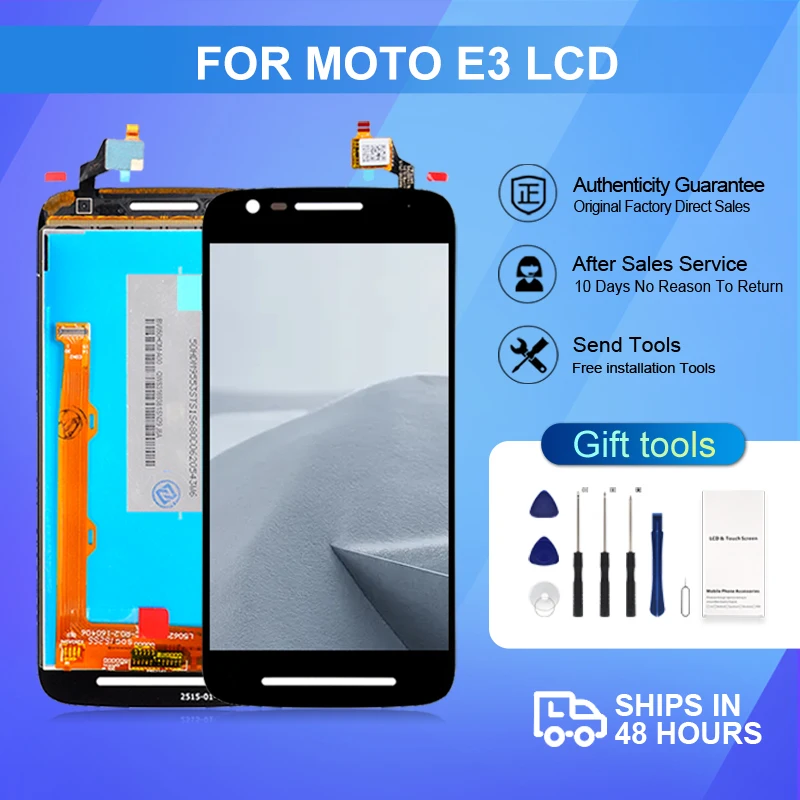 

5.0 Inch For Motoroal XT1700 LCD Touch Panel Screen Digitizer For Moto E3 XT1706 Display Assembly Replacement With Frame