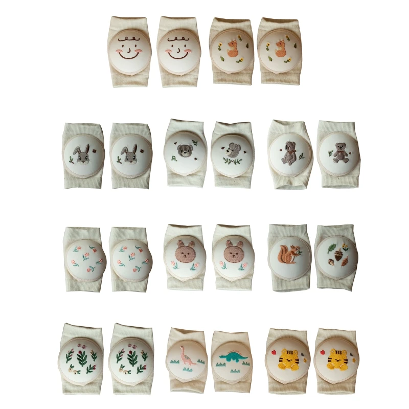 

Toddler Knee Pads for Crawling with Non-fluorescent Color Mesh Cotton Knee G2AE
