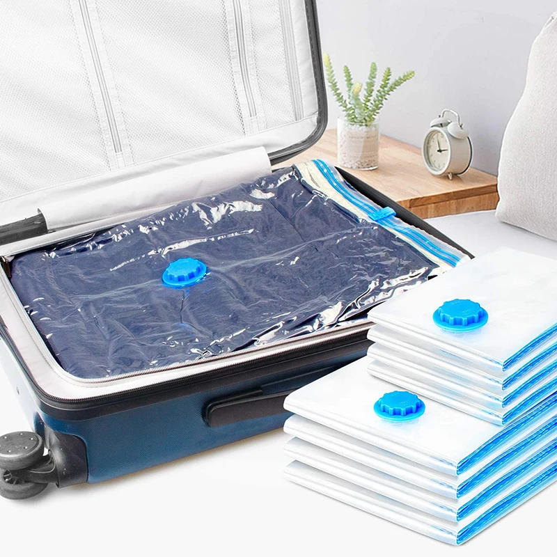 

Вакуумный мешок для хранения одежды, складной компрессионный Органайзер с прозрачной рамкой и клапаном, компактный пакет для путешествий