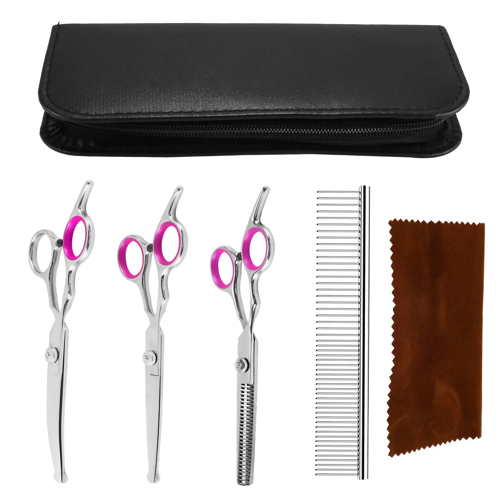 Набор ножниц для груминга домашних животных с безопасным круглым наконечником