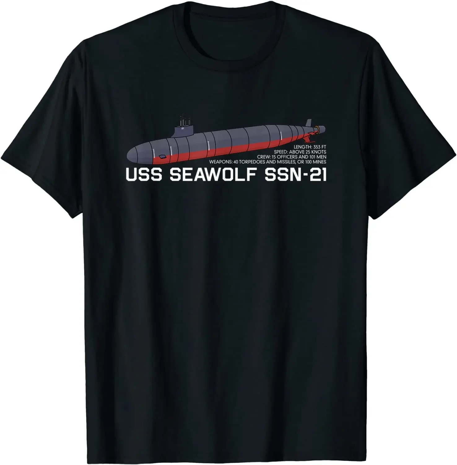 Фото USS Seawolf SSN-21 подводная лодка, графический подарок для мужчин, размер S-5XL, лето, у меня была помощь Wallen и Malone, мужская и женская футболка №1
