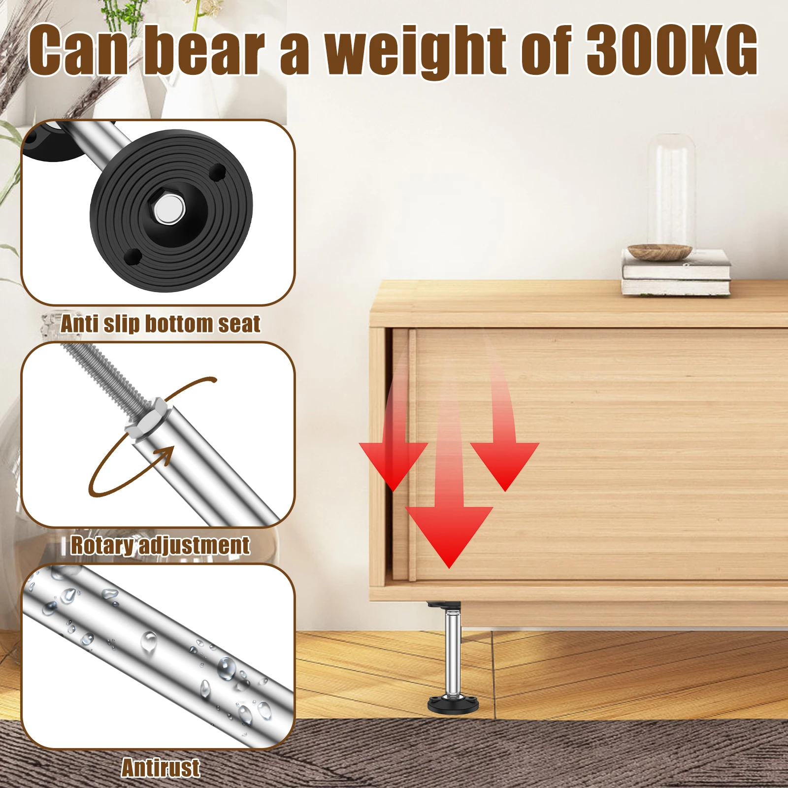 Телескопическая опорная штанга 2 шт. Нейлоновый Регулируемый кронштейн для