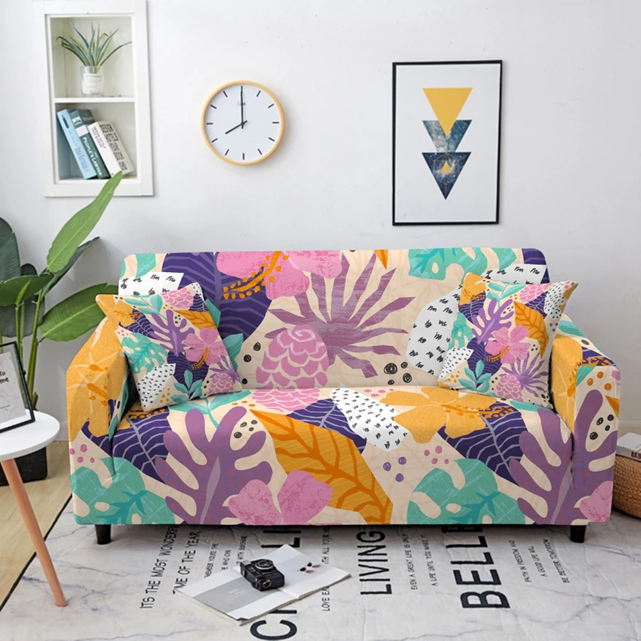 

Эластичный чехол для дивана, с тропическими листьями, Кленовым листом