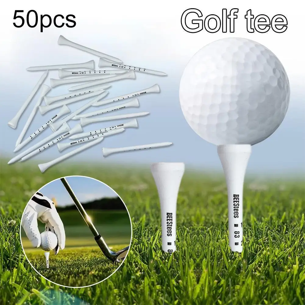 

White Color Golf Tee With Scaled Wood Material Golf Professional Training Ball Accessories Tee T8s6