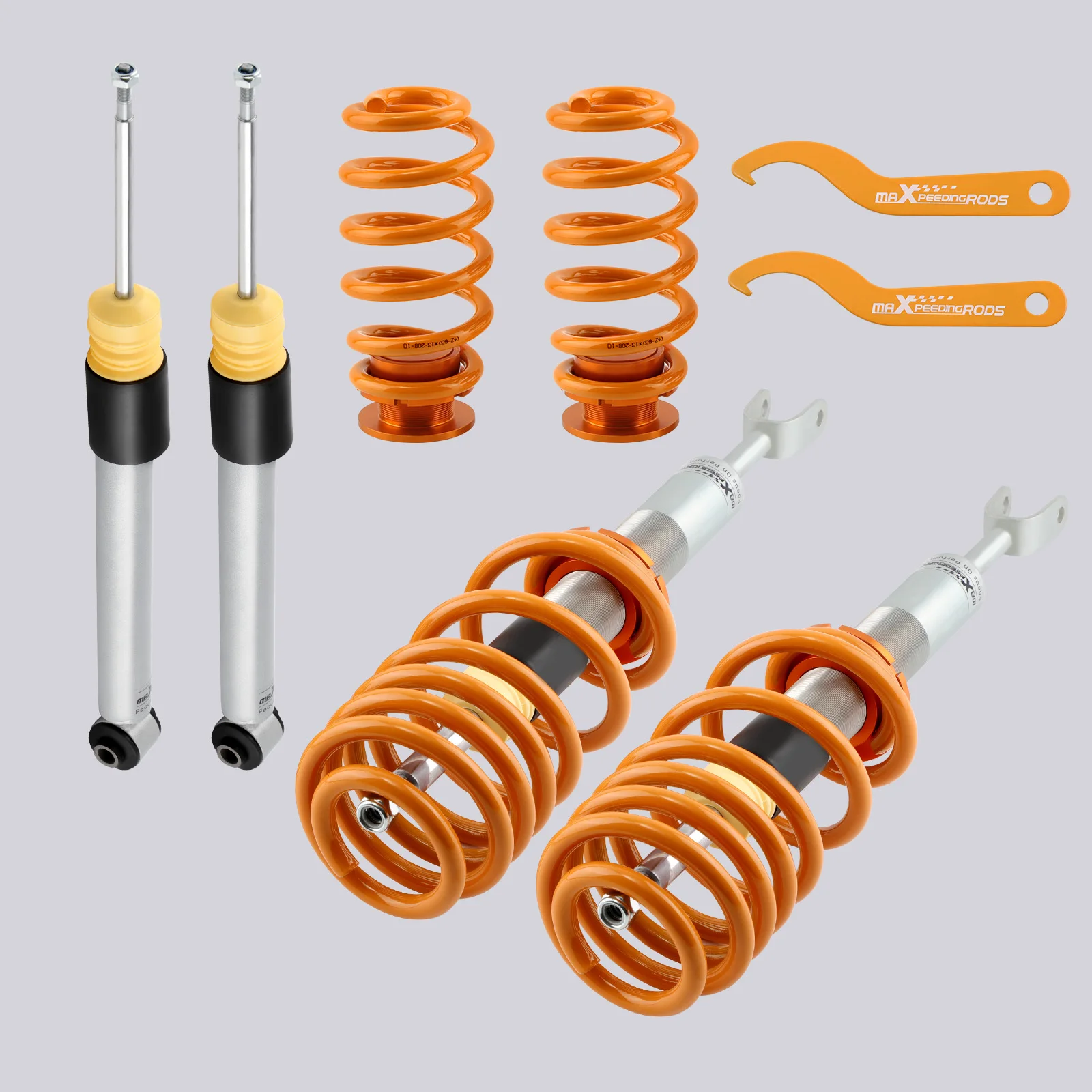 

maXpeedingrods Lowering Suspension Kit Coilovers For Audi A4 8E B6 B7 2001-2009 Height Adjustable Coilovers Suspension Kit