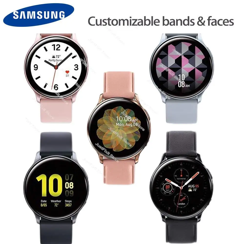 

Samsung Galaxy Watch Active 2/Active 1 R825 Super AMOLED Смарт-часы измерение артериального давления GPS датчик сердечного ритма