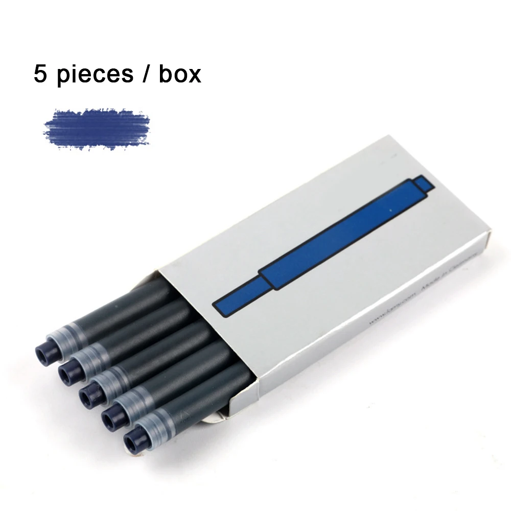 

Сине-черные одноразовые чернила для перьевых ручек, 5 шт.