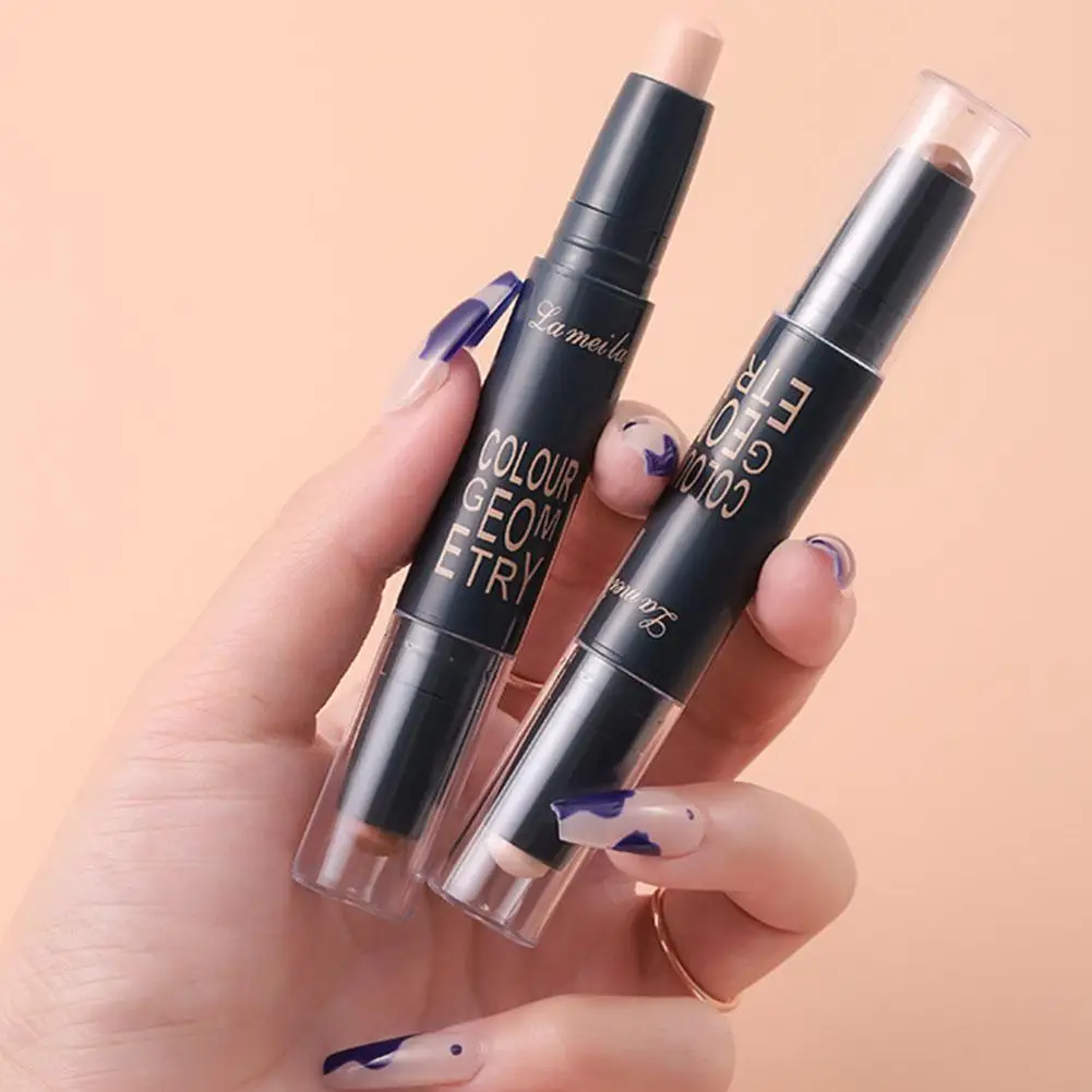 

Double-head High-light Contour Stick Dual-use Nose Shadow Repair Highlighter Powder Concealer Shadow Long Lasting Makeup Tools