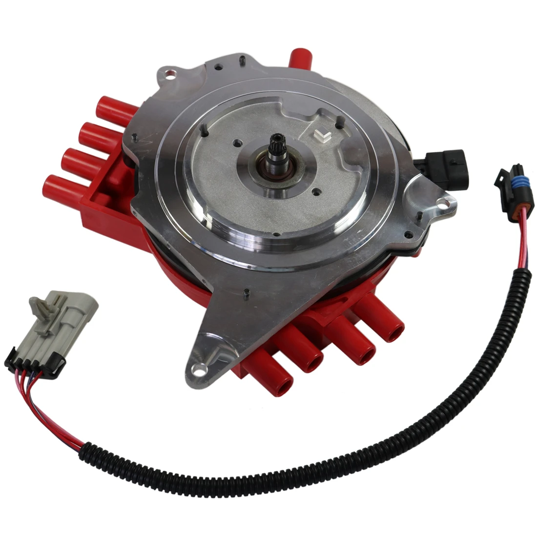 Красный распределитель зажигания asspartc с жгутом проводов подходит для Chevrolet Pontiac