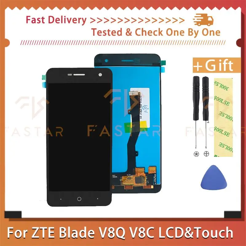 

5.0" Original For ZTE Blade V8Q V8C V0840 LCD Display Touch Screen Digitizer Assembly Replacement PRC Touchscreen