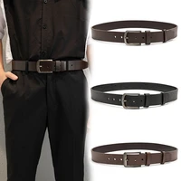 summer jeans casual belts for male elastic pants black simple belt mens leather pu fashion business clothes