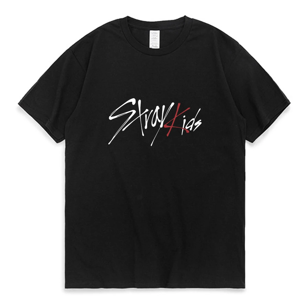 

KPOP Stray Kids Singer Letter Graphic Print T Shirt Men Women Fashion Streetwear Harajuku T-Shirts Summer Y2K Oversize Tees Tops