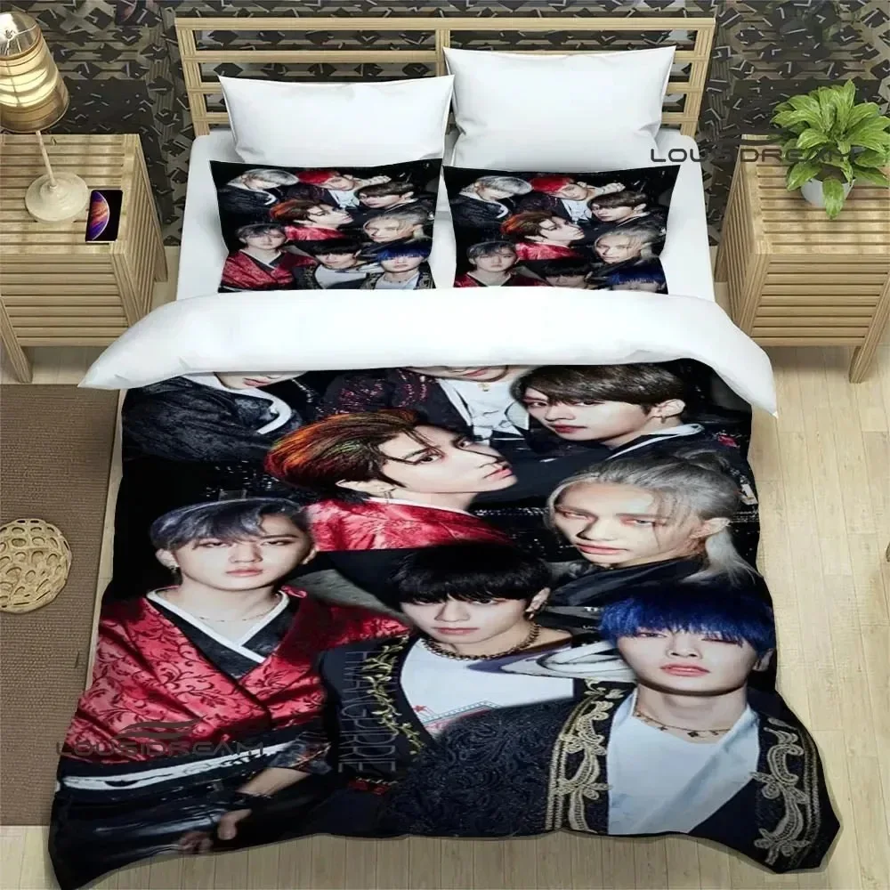 KPOP S-Stray-K-Kids print Bedding Sets exquisite bed supplies set duvet cover comforter bedding luxury birthday gift |