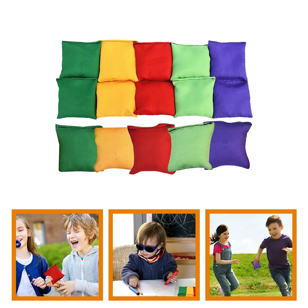 

15 Pcs Outdoor Toss Game Toy Leakproof Bean Bag Plaything Plastic Interactive Playthings Kids Toys Child