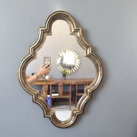 vintage makeup decorative mirror hanging vanity bathroom mirror irregular shape dressing desk deco salon home decoration