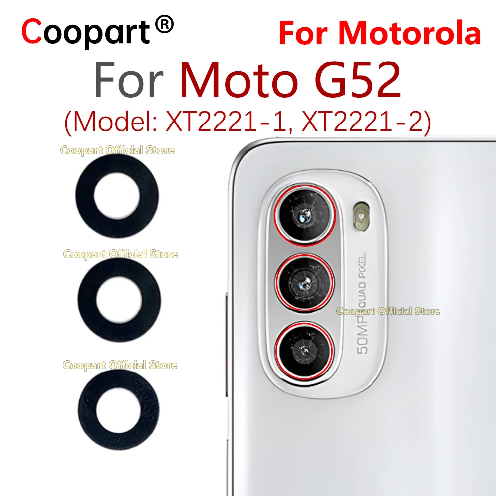 New Coopart стеклянная крышка объектива задней камеры для Motorola Moto G52 XT2221-1 XT2221-2 с