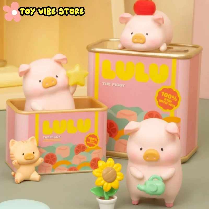 Фото Горячая Lulu The Piggy Cozy Time Series слепая коробка Lulu Piggy аниме фигурка куклы Mystery Box консервированная модель Kawaii игрушки модель подарки для девочек №1