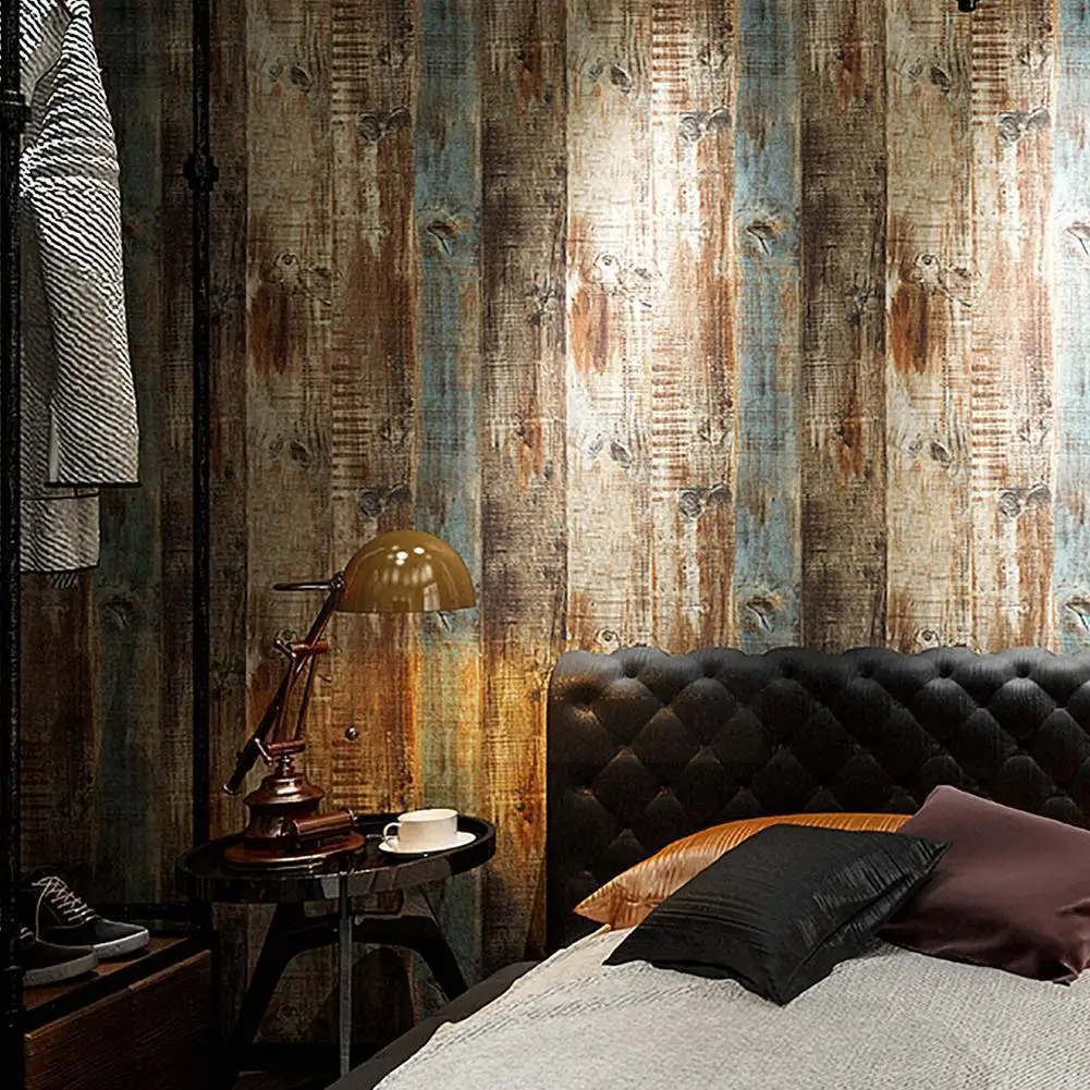

Vintage Wood Self Adhesive Paper Removable Peel Stick Wallpaper Clean Easy Trace No Blue Leave Interior Wood Panel Film Sur T5H6