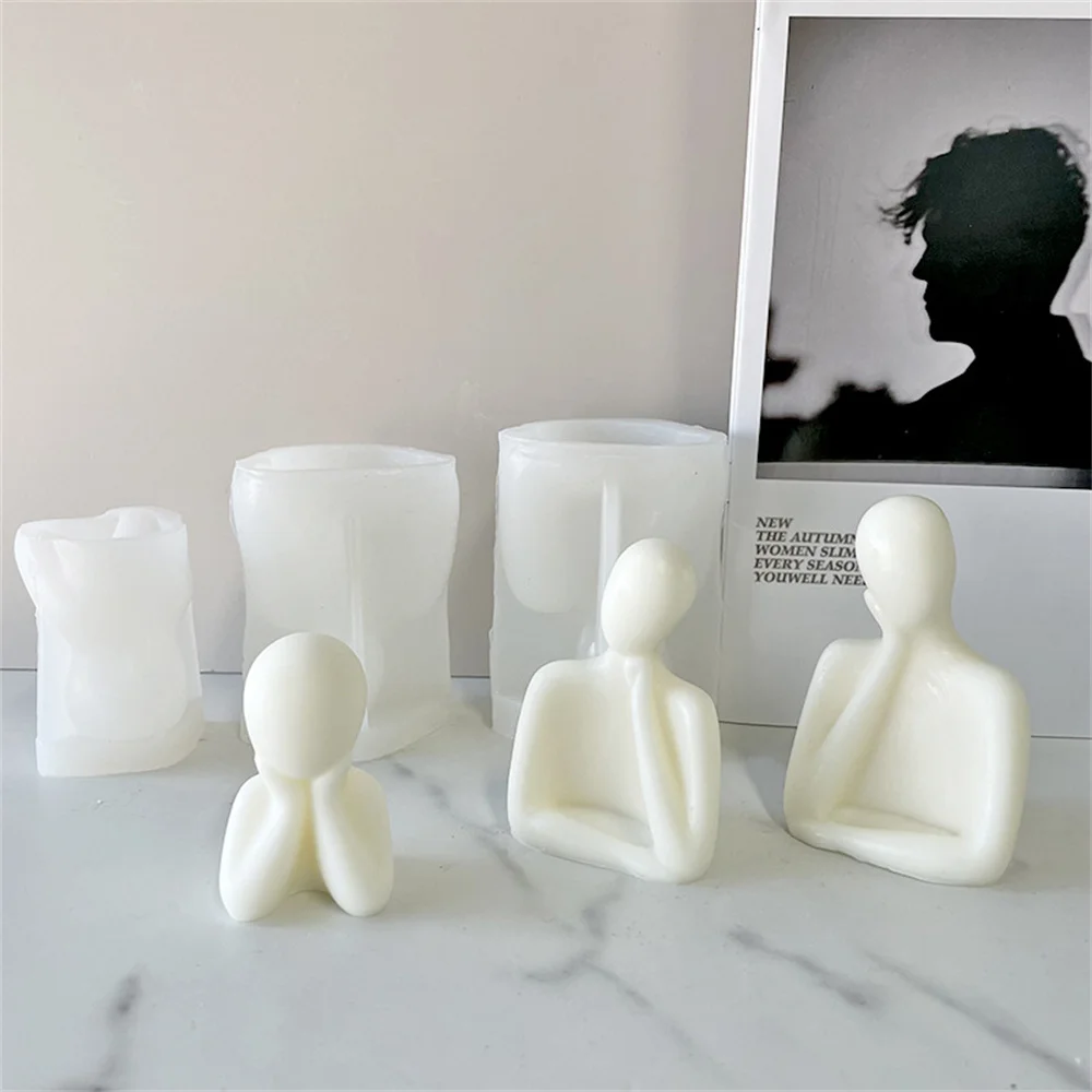 

3D Families Candle Silicone Mold Abstract Art Body Scented Candles Mould Portrait Aroma Plaster Clay Soap Mold Home Decoration