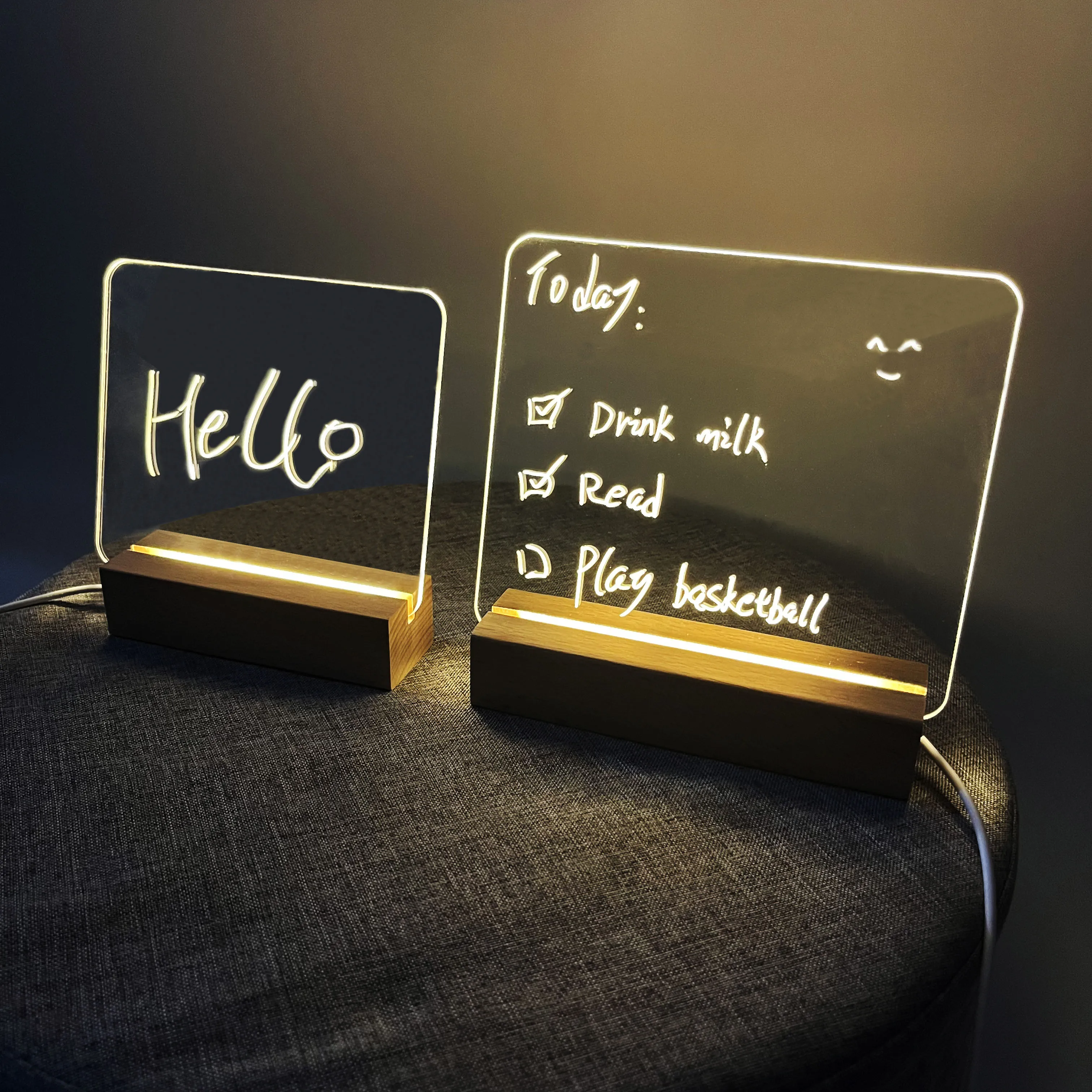 

Acrylic luminous diy note board erasable message board memo reminder creative small calendar ins style