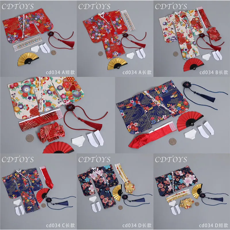 

Cdtoys Cd034, масштаб 1/6, сексуальная женская японская фотосессия, короткое/длинное кимоно, модель одежды для экшн-фигурки 12 дюймов