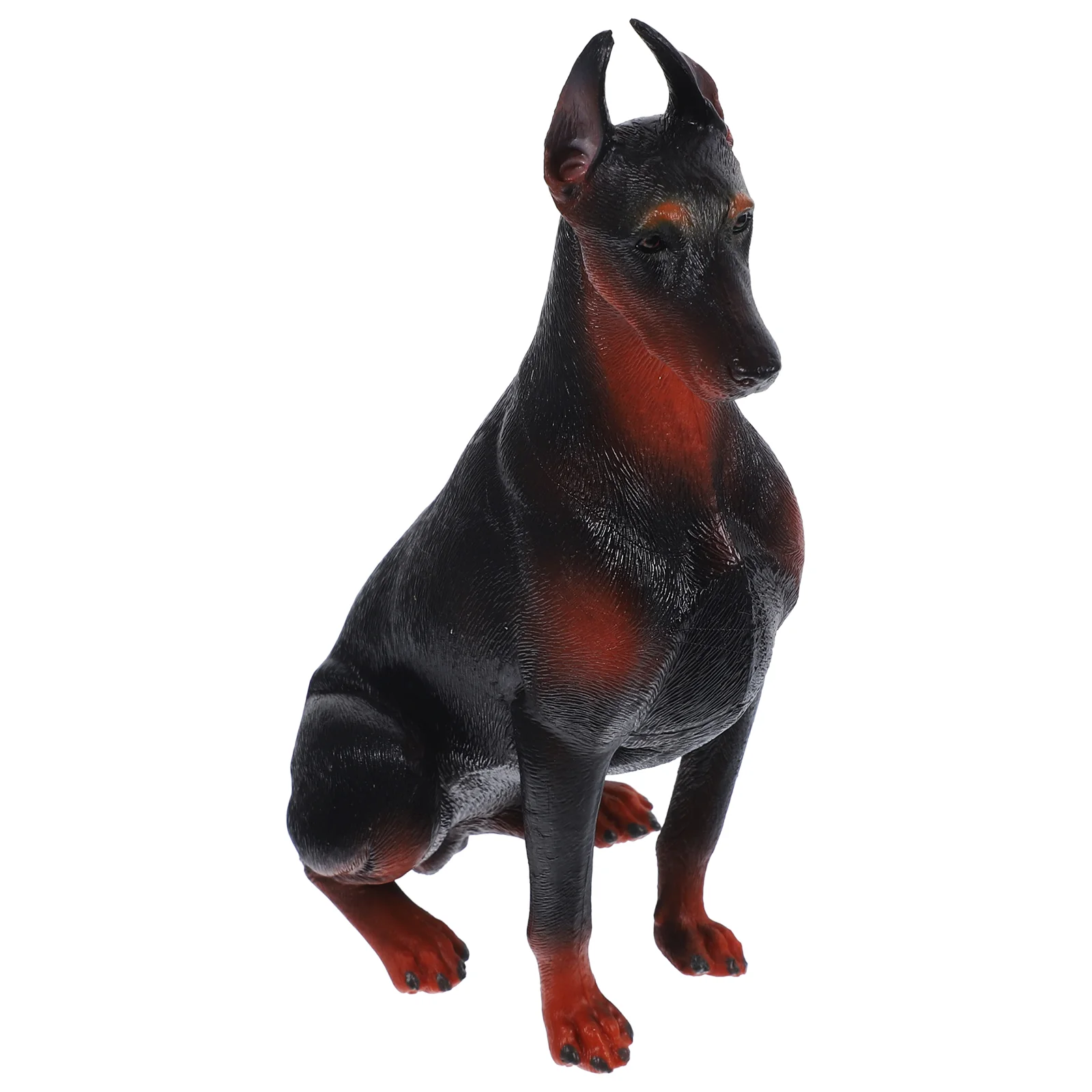 

Simulation Doberman Pinscher Model Decoration Pet Dog 16.2X8.7X5.3CM Black Plastic