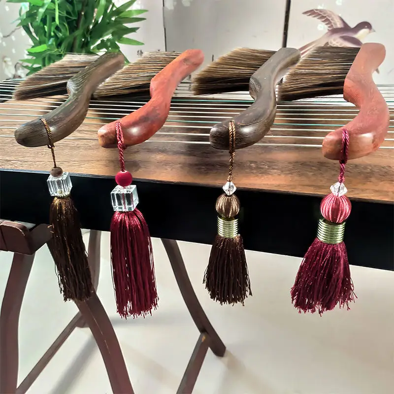 

Guzheng Zither Clean Brush Solid Wood Professional No Hair Loss Chinese Style Vintage Multifunctional Musical Instruments Parts