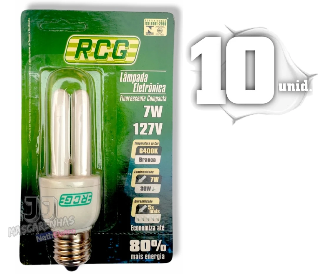 

Fluorescent Lamp Rcg White Light New 127V 7W 6400K 10un