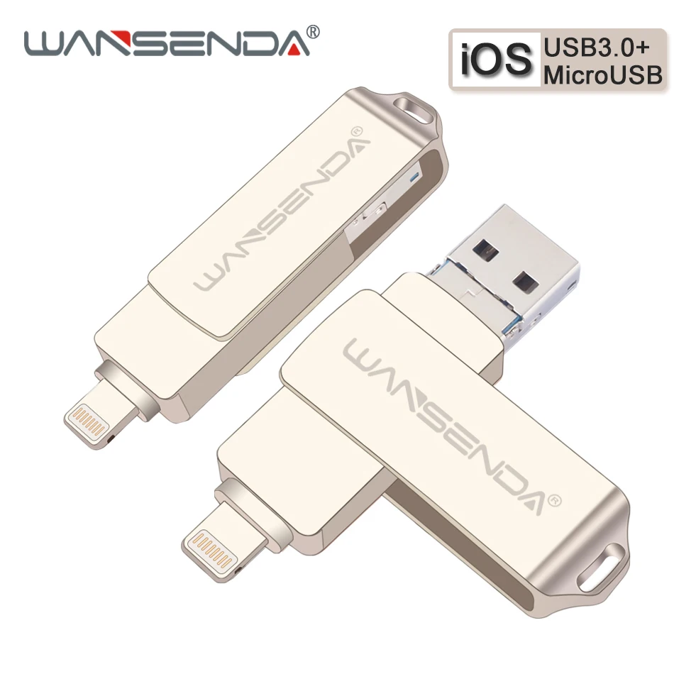 

WANSENDA флеш-накопитель USB 3,0 OTG, 16 ГБ, 32 ГБ, 64 ГБ, 128 ГБ
