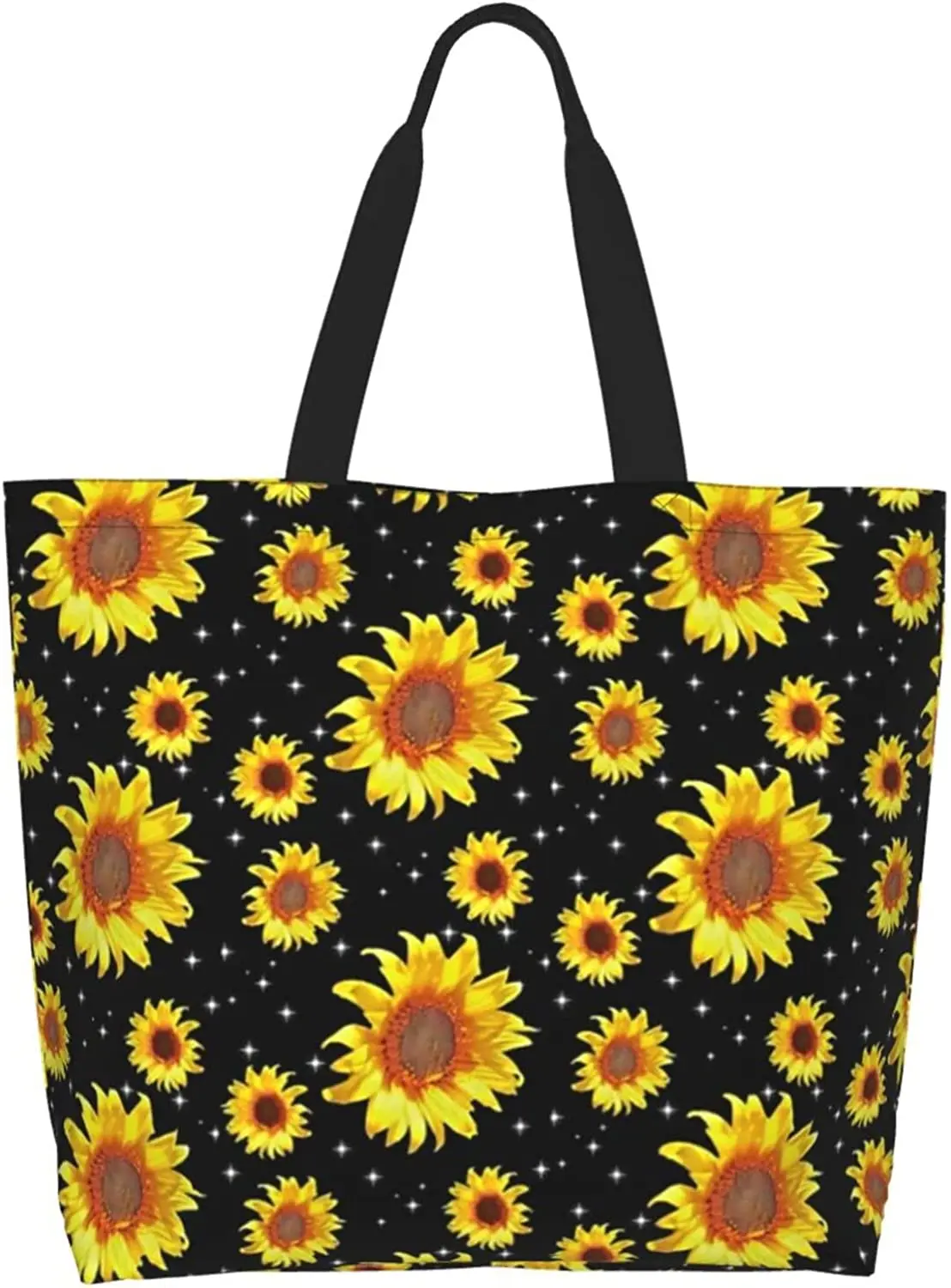 

Cute Sunflower Portable Shopping Bag, Large-Capacity Storage Bag Is Suitable for Daily Travel and Shopping