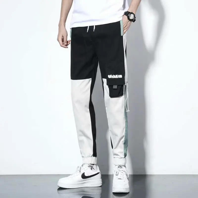 

Men's Casual Pants Sportswear Jogger Fashion Brand Loose Trendy Handsome Super Cool Cropped Pants Men Trouser Streetwear