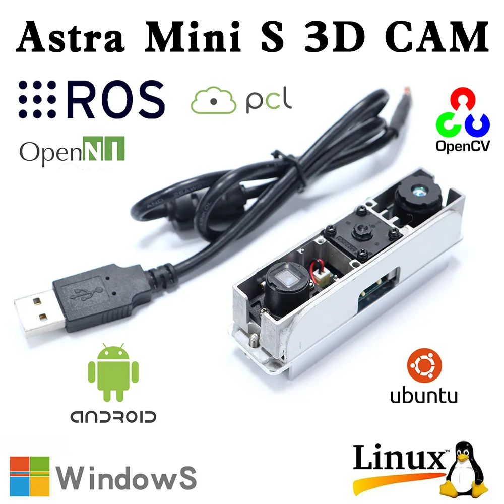 ORBBEC Astra Mini S 3D camera depth sensor Short Range Structured light No RGB AI robot vision 3d scanning modeling ROS develop