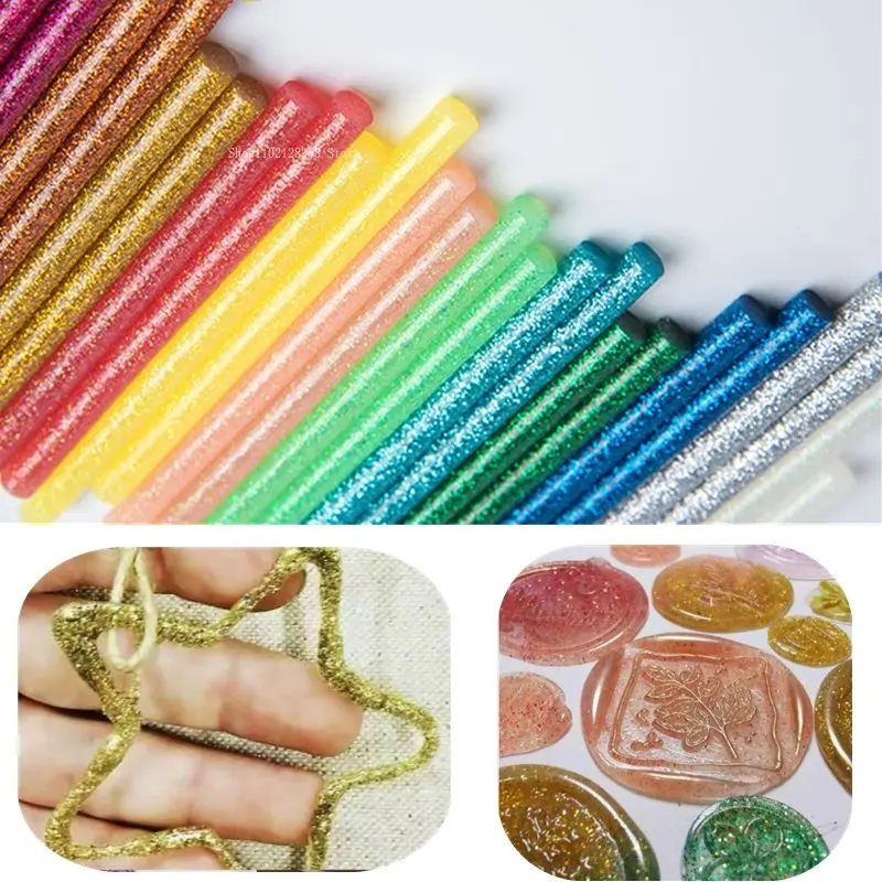 Hot Melt Glue Stick 7mm11mm Glitter Gold Scallion Strip Hot Sol Diy Handmade Hair Accessories Fire Paint Seal Wax Material