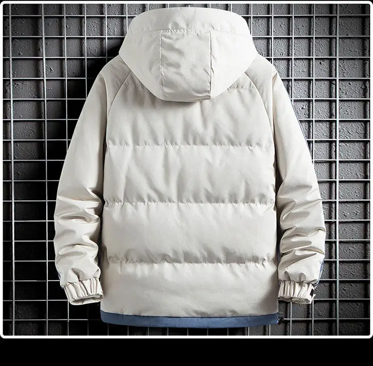 Winter New Men Solid Color Parkas Quality Brand Men's Stand Collar Warm Thick Jacket Male Fashion Casual Parka Coat