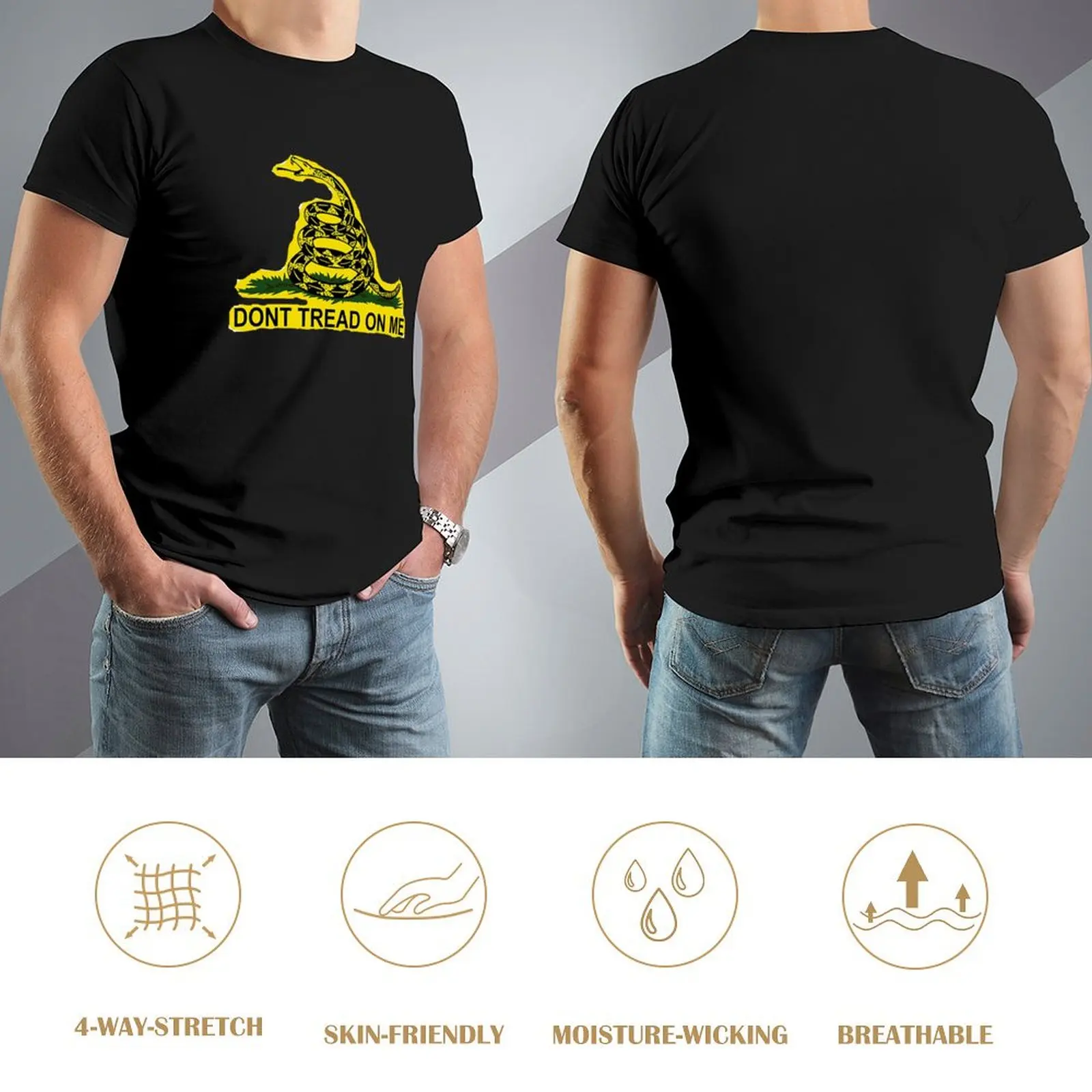 Футболка с американским флагом Don't Tread On Me Gadsden мужские футболки большого